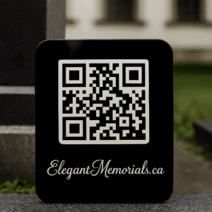 Memorial plaques with QR code for digital memorials. Monthly memorial subscription for flexible 30-day digital memorial hosting.
