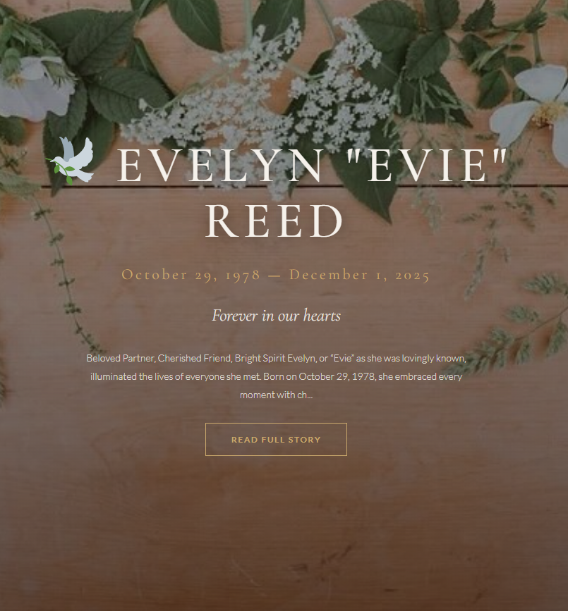 Evelyn Evie Reed Memorial